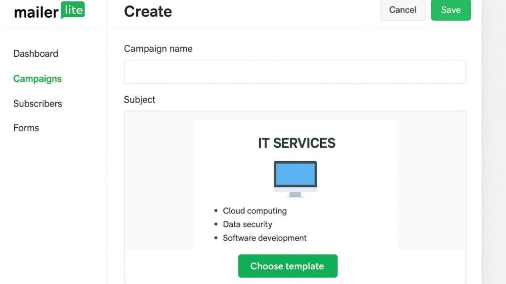 Email Marketing for IT Services MailerLite